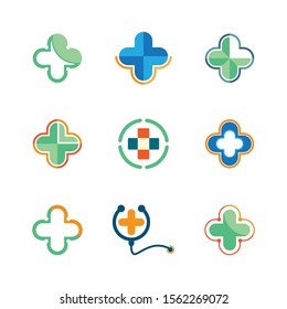 Medical cross vector icon illustration design