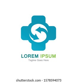 Medical cross vector icon illustration design template