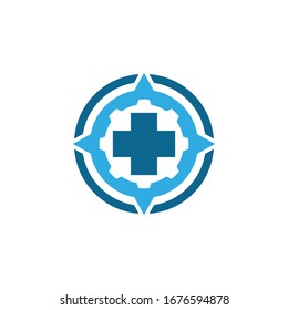 Medical cross vector icon illustration design