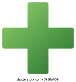 Medical Cross vector toolbar icon. Style is gradient icon symbol on a white background.