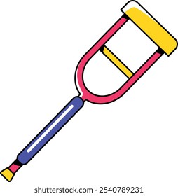 Medical Crutch Tool a Illustration