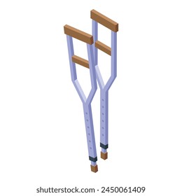 Medical crutches icon isometric vector. Adult diaper. Care underwear