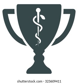 Medical Cup vector icon. Style is flat symbol, soft blue color, rounded angles, white background.