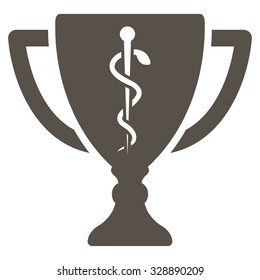 Medical Cup vector icon. Style is flat symbol, grey color, rounded angles, white background.