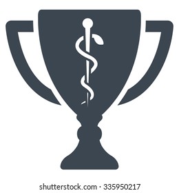 Medical Cup vector icon. Style is flat symbol, smooth blue color, rounded angles, white background.