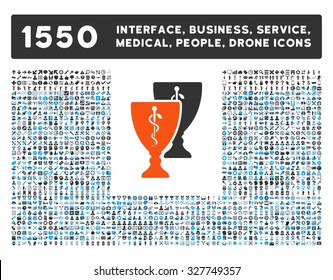 Medical Cups and other web interface, business tools, people poses, medical service vector icons. Style is flat symbols, bicolored, rounded angles, white background.