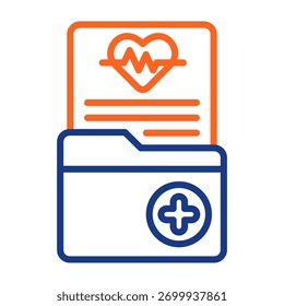 Medical Data Icon Color Vector Illustration