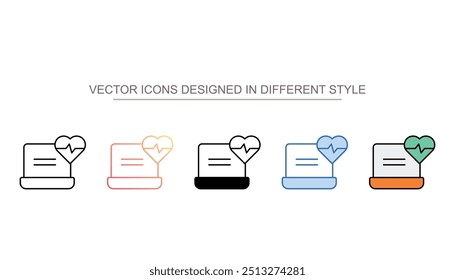 Design de ícone de Dados Médicos com ilustração de estoque de fundo branco
