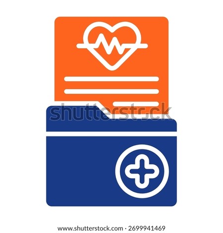 Medical Data Icon Fill Vector Illustration