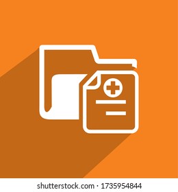 MEDICAL DATA ICON , HOSPITAL DOCUMENT ICON