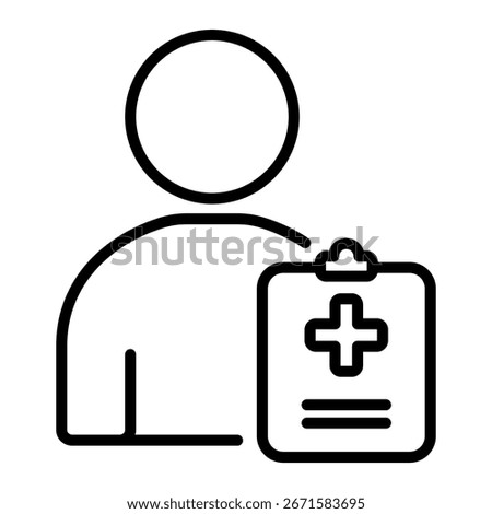 Medical Data Icon Vector Illustratio, White Background