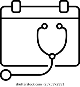 Medical Date Outline icon vector illustration
