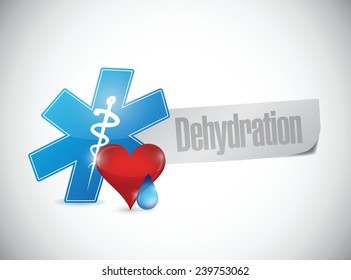 medical dehydration sign illustration design over a white background