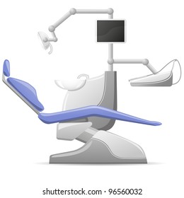 medical dental arm-chair vector illustration isolated on white background