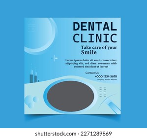 Medical, Dental and Healthcare social media post Vector template
