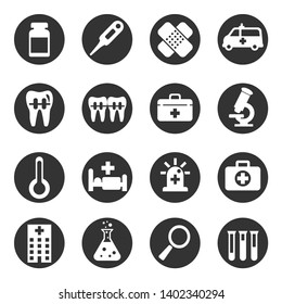 Medical and dental icons set.