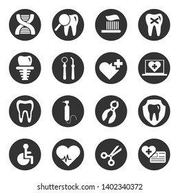 Medical and dental icons set.