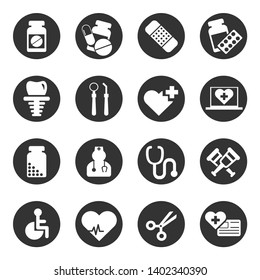 Medical and dental icons set.