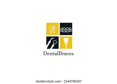 Medical Dental Logo Design. Dentist and dentistry clinic vector logo design. Dentist stomatology medical doctor Logotype concept icon.