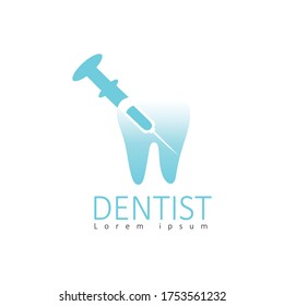 medical dentist logo template vecor