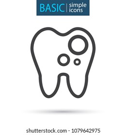 medical dentistry simple line icon