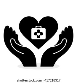 Medical design. Care icon. Health concept