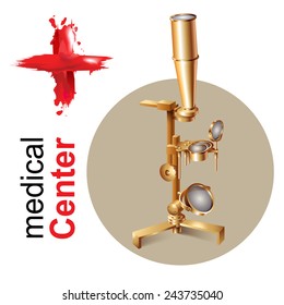 Medical design elements on white background