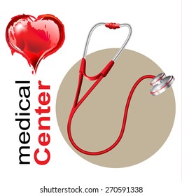 Medical design elements on white background. Vector illustration