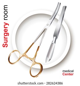 Medical design elements on white background. Vector illustration