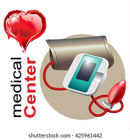 Medical design elements on white background. Vector illustration