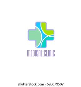 Medical design, logo template, clean vector