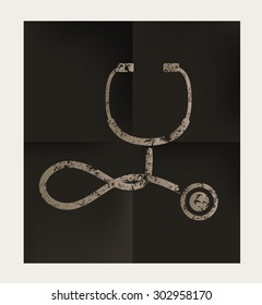 Medical design on black background,vector