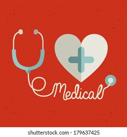 medical design over  background vector illustration  