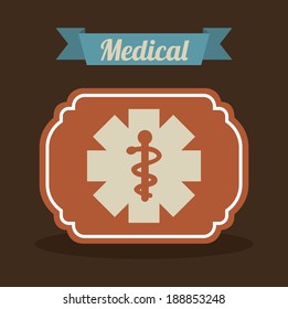 Medical design over  background, vector illustration