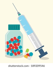 Medical design over beige background ,vector illustration