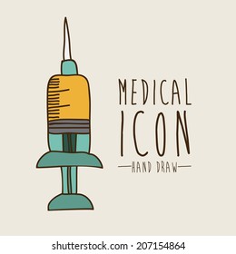 Medical design over beige background, vector illustration