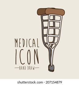 Medical design over beige background, vector illustration