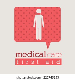 Medical design over beige background, vector illustration 