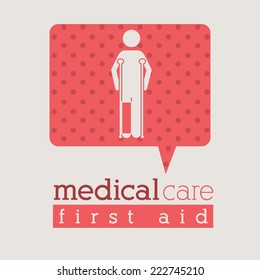 Medical design over beige background, vector illustration 