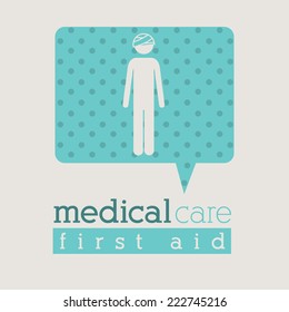 Medical design over beige background, vector illustration 