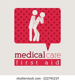 Medical design over beige background, vector illustration 