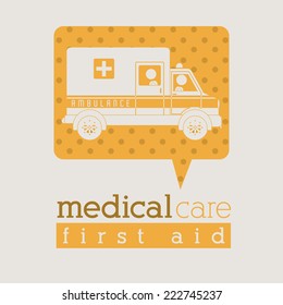 Medical design over beige background, vector illustration 