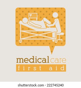 Medical design over beige background, vector illustration 