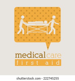 Medical design over beige background, vector illustration 