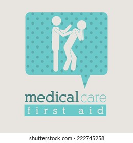 Medical design over beige background, vector illustration 