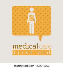 Medical design over beige background, vector illustration 
