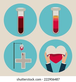 Medical design over beige background, vector illustration 