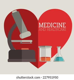 Medical design over beige background,  vector illustration
