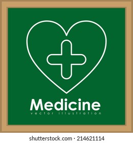 Medical design over blackboard background,vector illustration