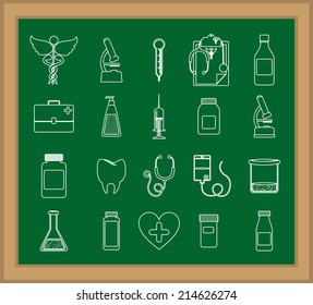 Medical design over blackboard background,vector illustration